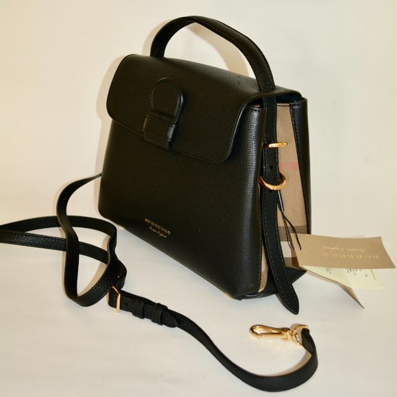 NWT BURBERRY DERBY LEATHER HOUSE CHECK SMALL CAMBERLEY TOTE BAG - Picture 7 of 10